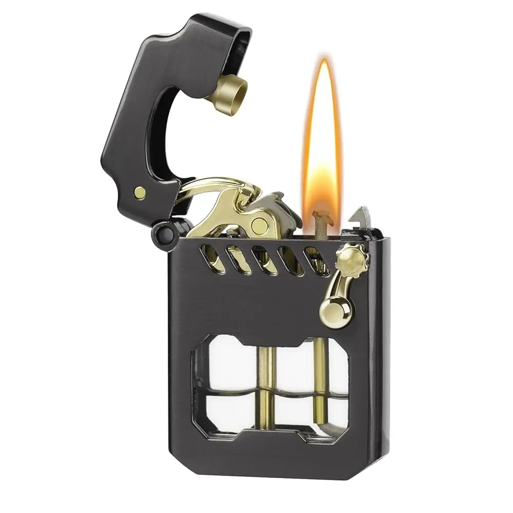 

Ailexpress Recommendation - CHOICEDC Vintage Lighter, Cool Trench Lighter, Unique Mecha Metal Rocker Lighters, Novelty Refillabl