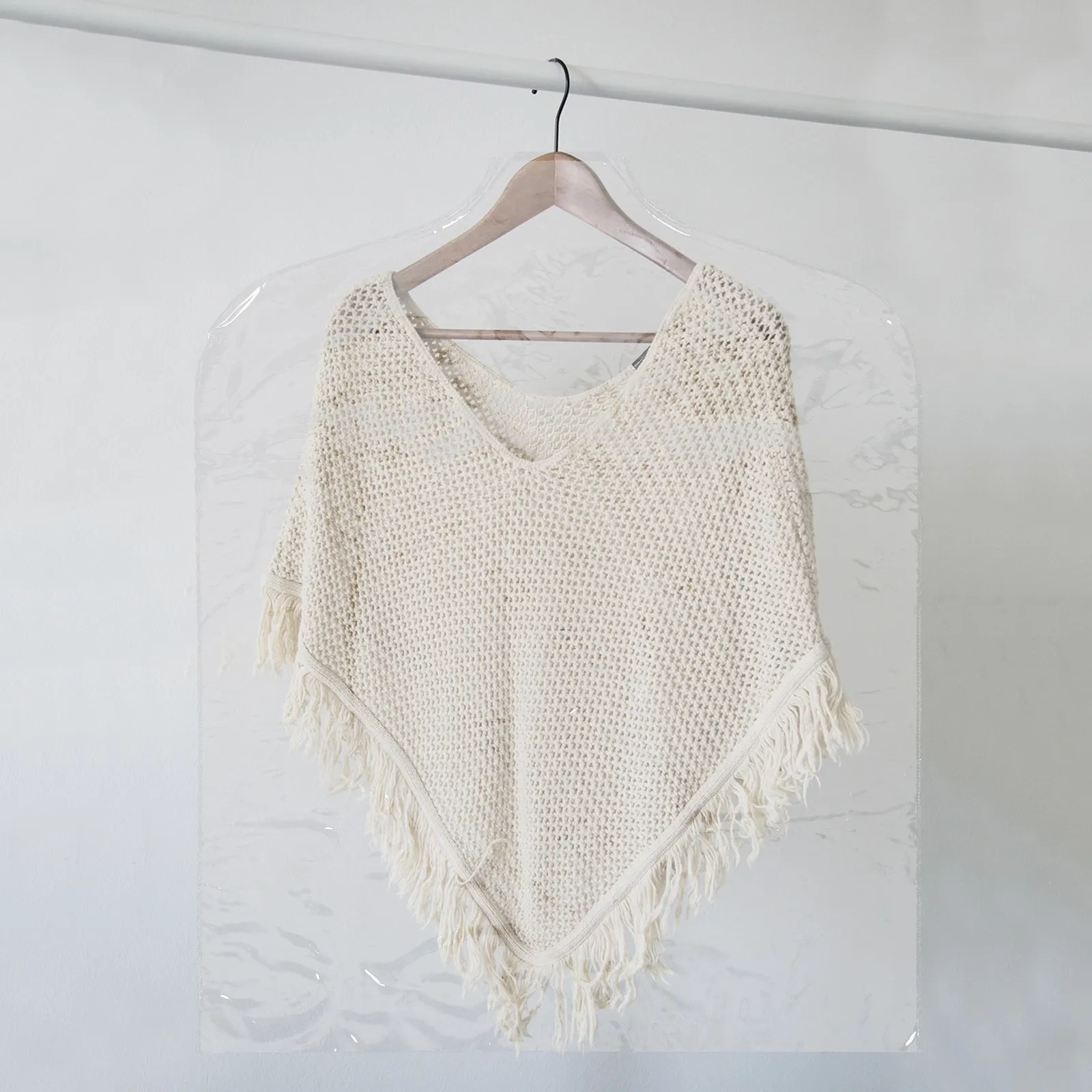 

5Pcs Clear Garment Dustproof Covers Plastic Clothes Protectors for Hanging Clothes Shirts Jackets Coats Waterproof Wardrobe