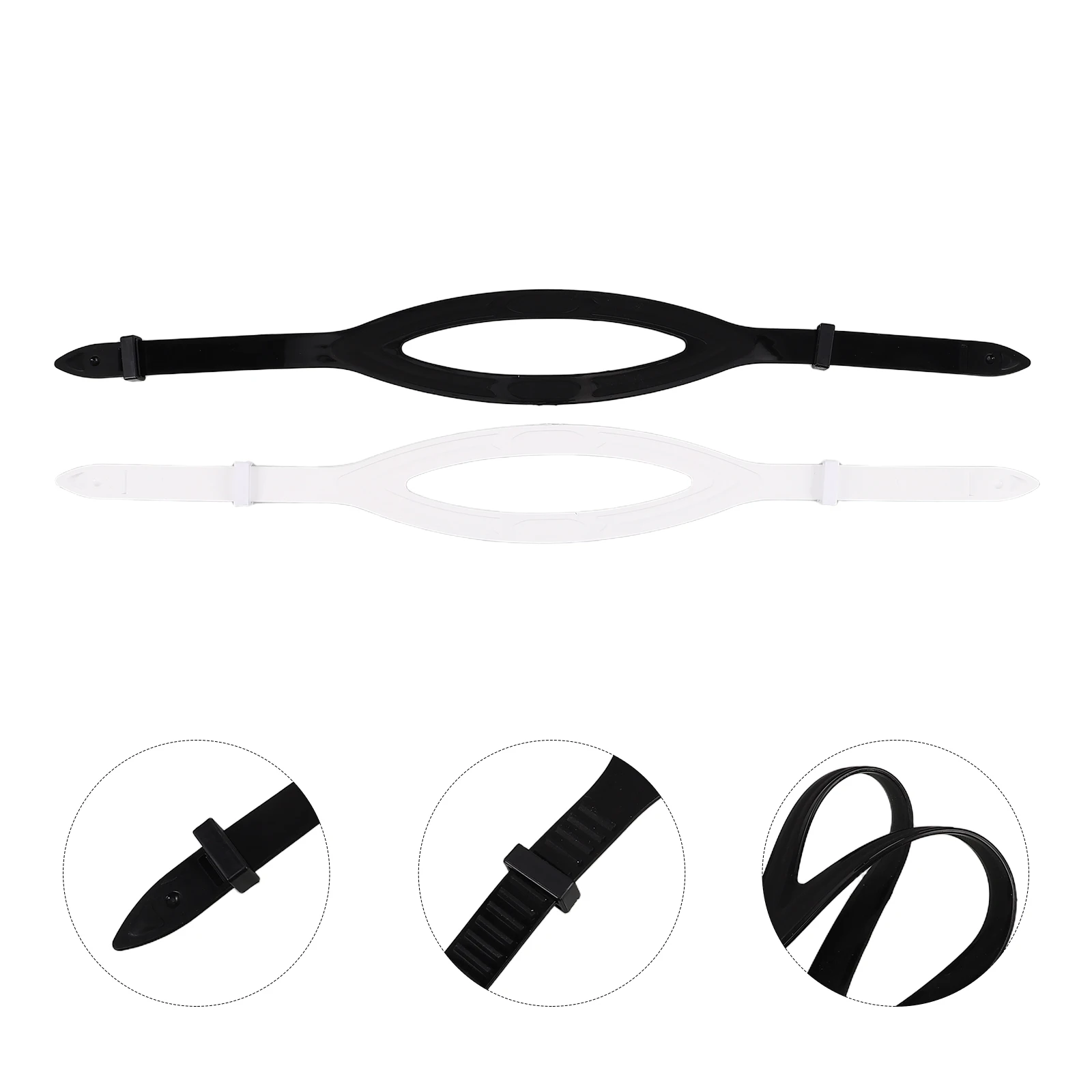 

2pcs Diving Lens Belt Swimming Goggles Strap Soft Silicone Replacement Rope Kids Sports Glasses Stable Fit Split Design