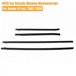 For HONDA Fit Jazz 2003-2008 Rubber Weatherstrip Window Seal Door Belt Weather Strip Outer Molding Trim Rain Proof Accessories