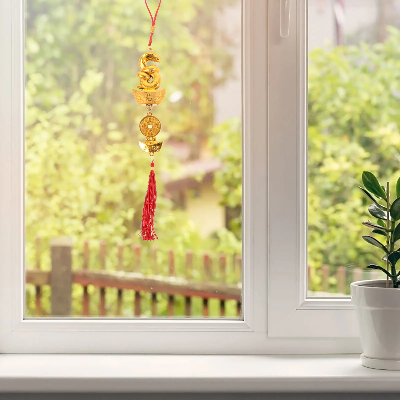 

9Pcs Chinese New Year Snake Pendants Tassel Hanging Decorations for Spring Festival Home Office Bonsai Door Ornament