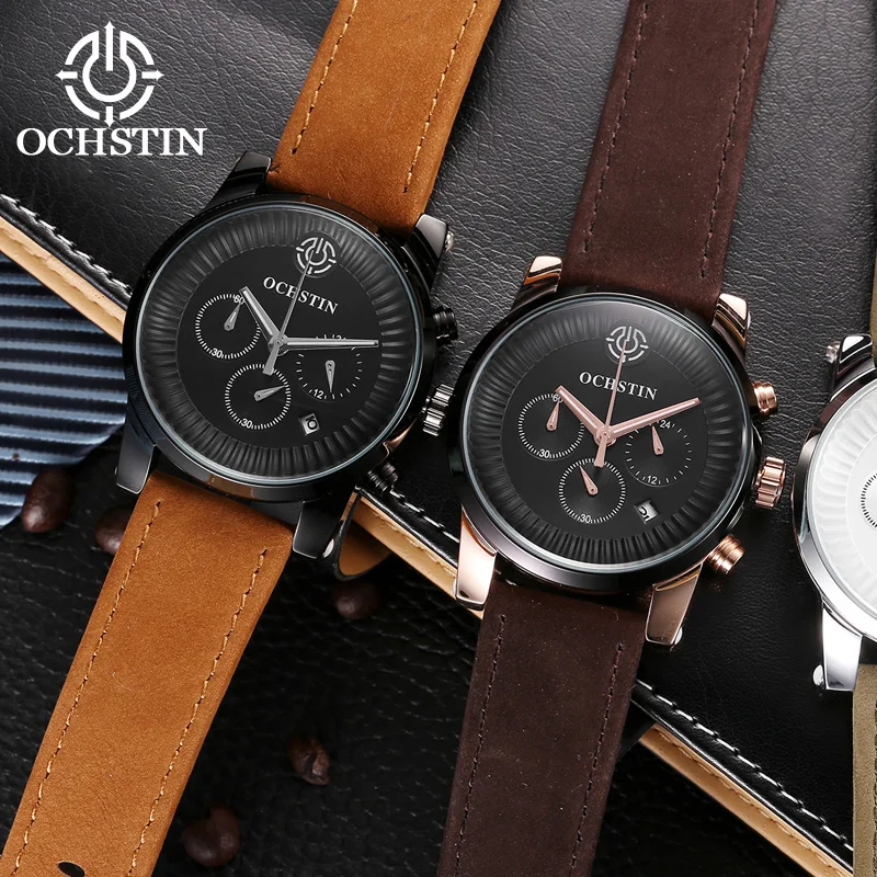 ochstin hot model 2024 pilot series sport street multifunction quartz movement waterproof watch men's quartz watches