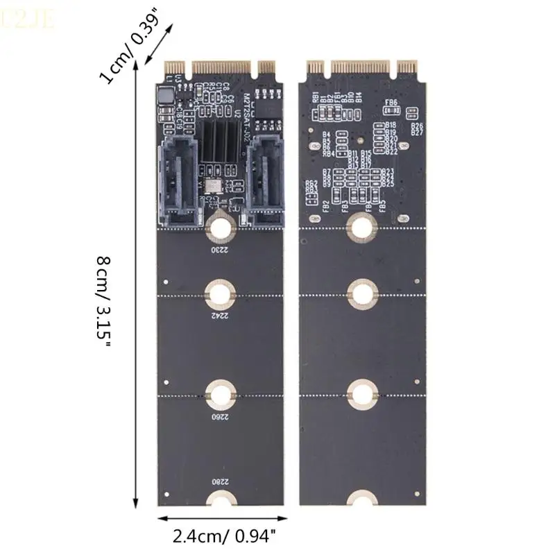 U2JE nvme до 6 портов адаптер M.2 к адаптеру M Ключ 6 Гбит / с SSD к карте расширения SATA3 с кабелями для