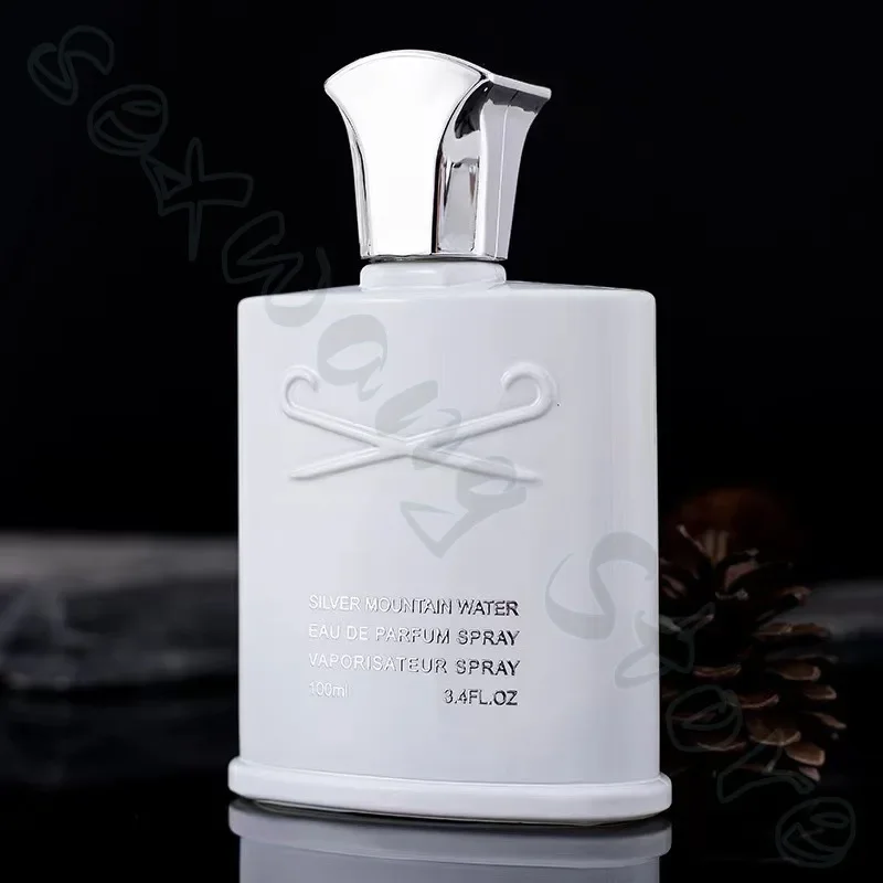 Men\'s Body Perfume Long-lasting Fragrance Light Fragrance Silver Mountain Spring Fresh and Deodorizing Perfume 100ml