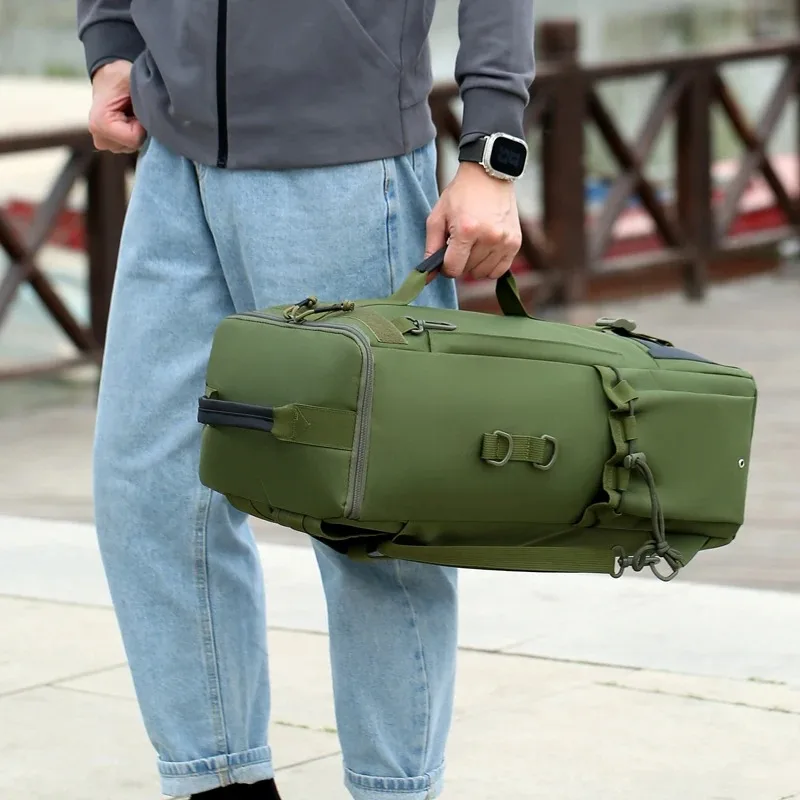 

Fishing Lure Tackle Backpack with Rod Holders Fish Organizer Storage Rucksack Men's Outdoor Sports Hiking Hunting Equipment Bag