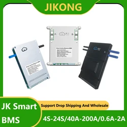 JK BMS 200A Smart 1A 2A Active Balance 4S Lifepo4 Battery 18650 6S 7S 8S 24V 16S 20S 24S 40A 100A 150A Li-ion Camping Power Bank