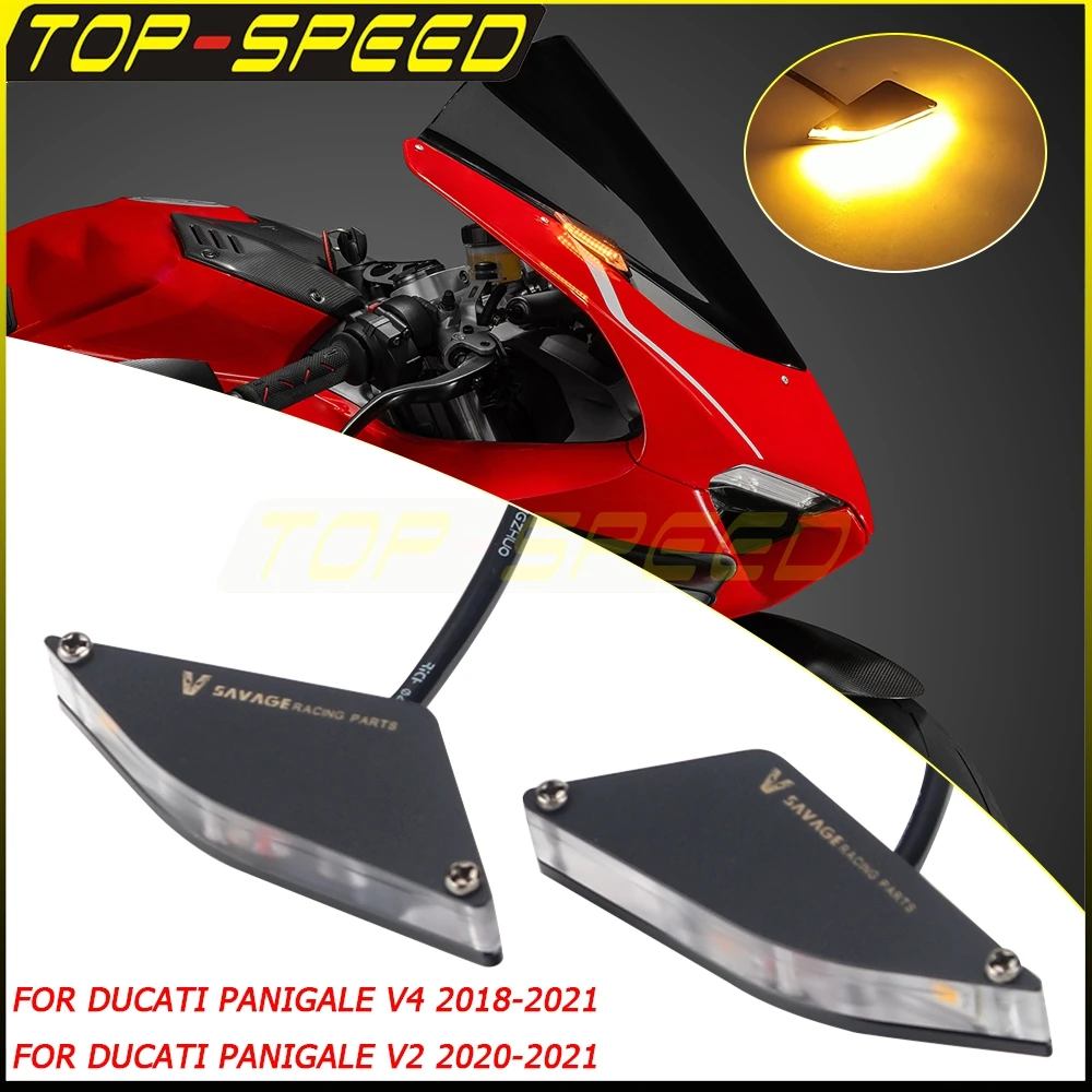 

Motorcycle LED Turn Signal Light Block 12V 0.84W Amber CNC Indicator Blinker Lamp For Ducati Panigale V4 2018-2021 V2 2020-2021