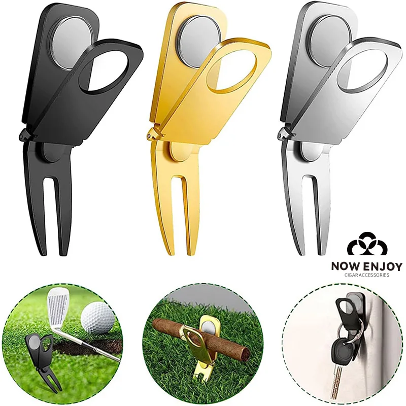 

Multipurpose Golf Cigars Holder Metal Magnetic Golf Cart Cigars Clip Portable for Golf Cart Durable Cigar Accessories