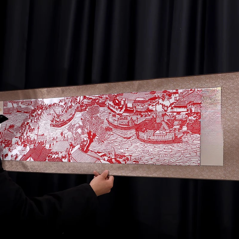 

Paper-cut scroll special gift