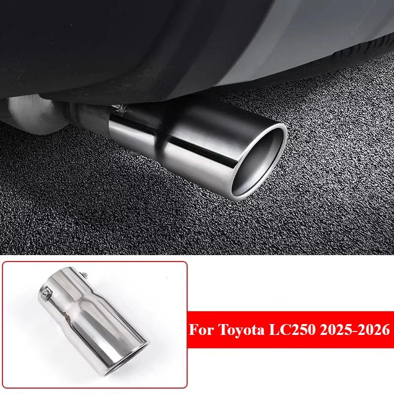 

Для Toyota LC250 2025-2026: Накладка на выхлопную трубу (глушитель) без повреждений, простая установка, крепление болтами, задняя декоративная насадка