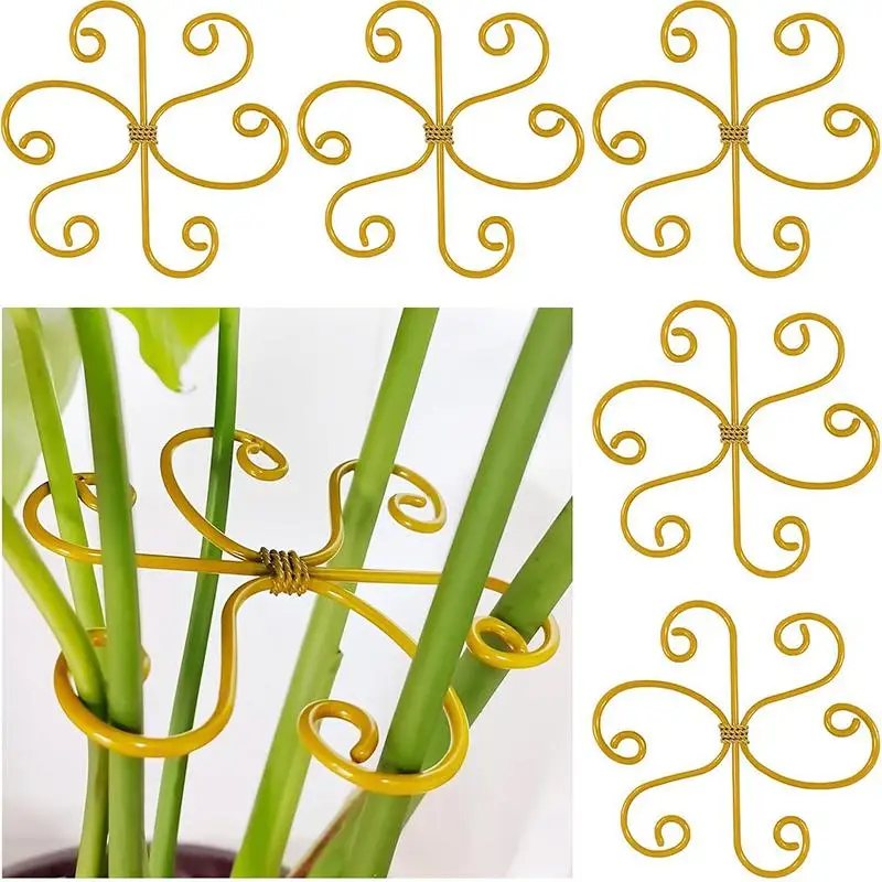 Metal Plant Climbing Bracket Flower Shaped Plant Holding Fixing Clip Plant Vine Climbing Grapple Bracket Stem Finishing Period