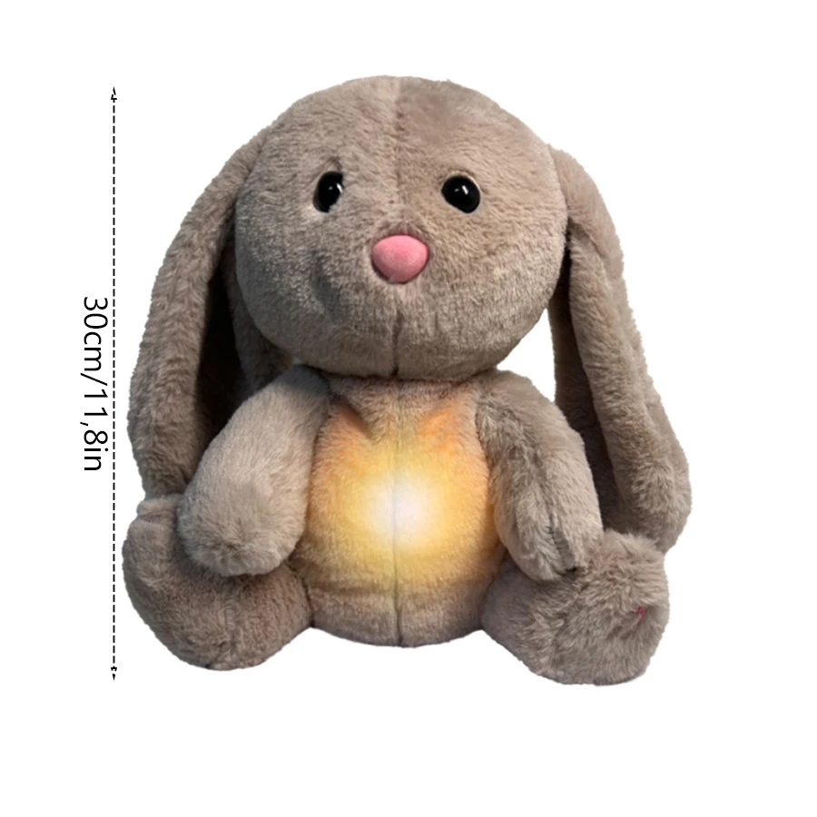 1pc, 11.8in breathing teddy bear, four-speed adjustment, music, breathing, rhythm, light, the best interactive gift for children