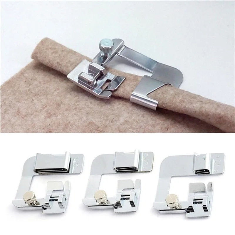 1Piece Domestic Sewing Machine Foot Presser Rolled Hem Feet Set For Brother Singer Sewing Tools Accessory Швейные Принадлежности