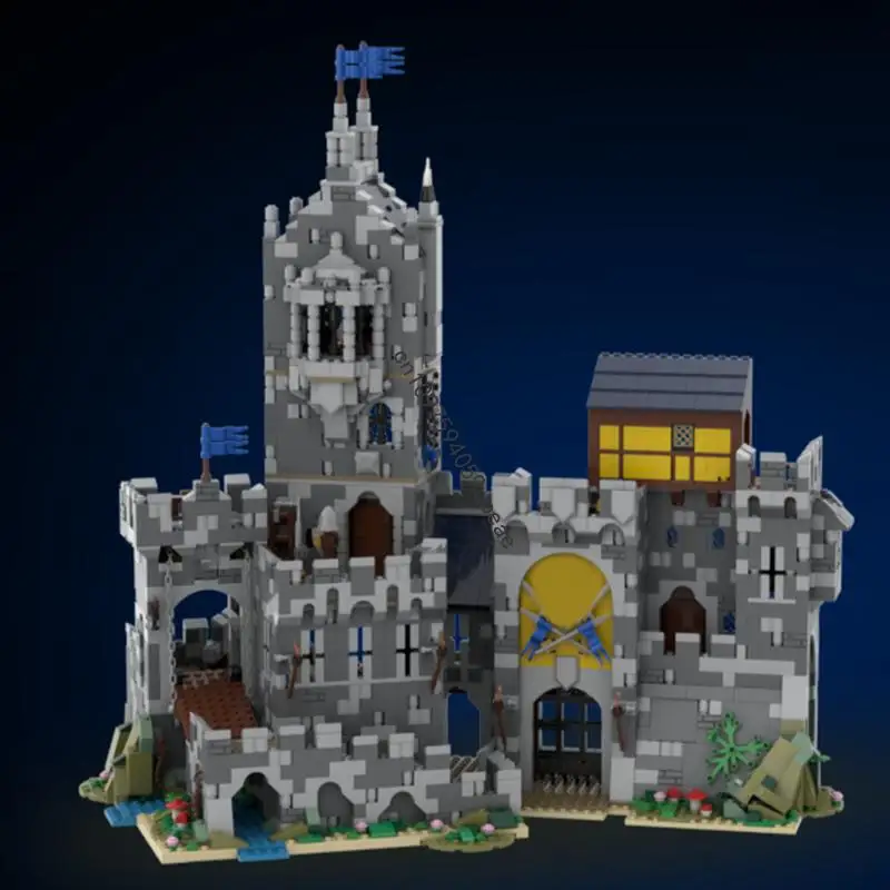 

New 3997Pcs Moc European Medieval Street View Mountain Fortress Castle Model Diy Creative Ideas Kidtoy Birthday Gift Block 31120