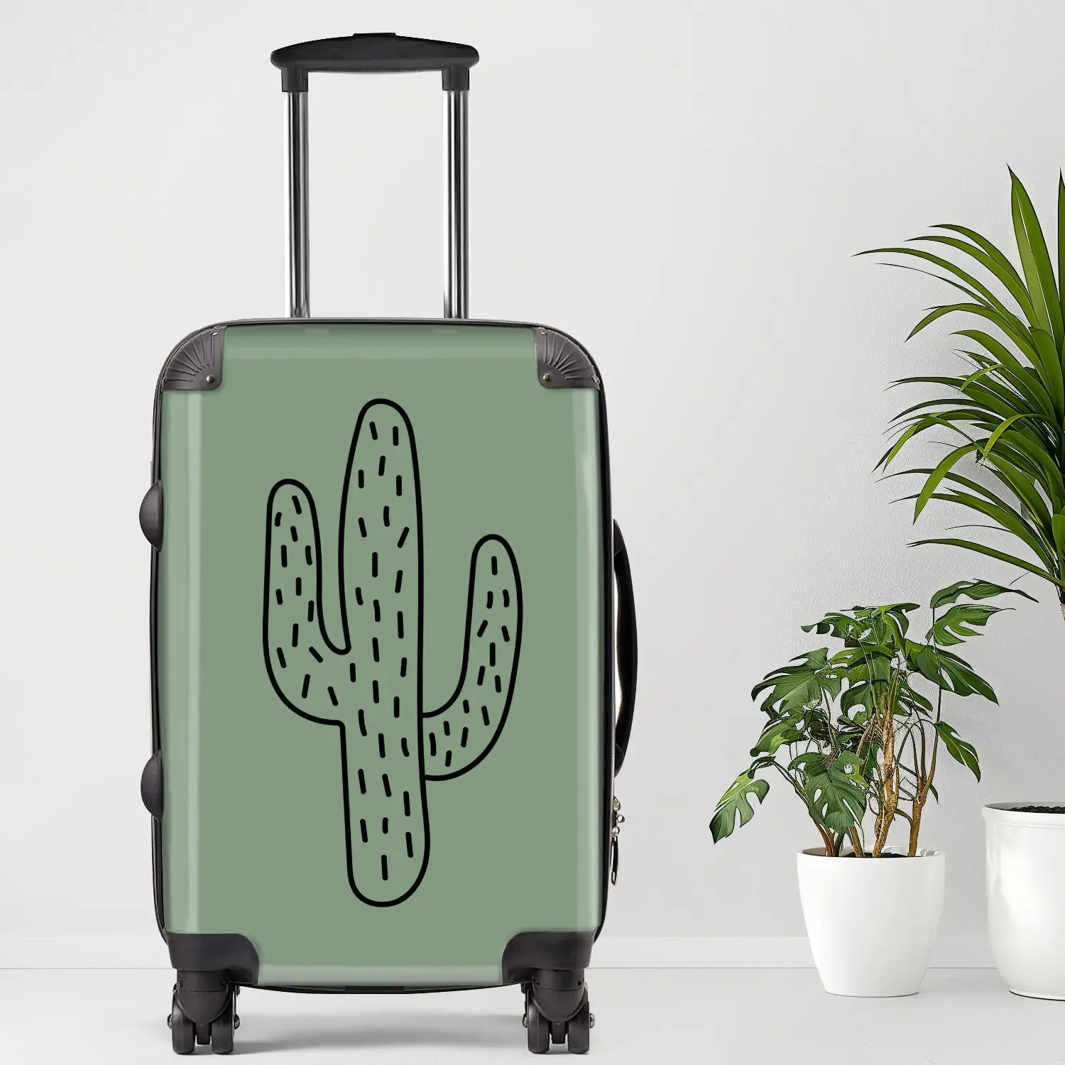 

Cactus Luggage, 20/24/28 Inch Luggage, Carry-On, Custom Luggage, Luggage Set, Suitcase, Travel, Vacation, Cabin Suitcase, Custom