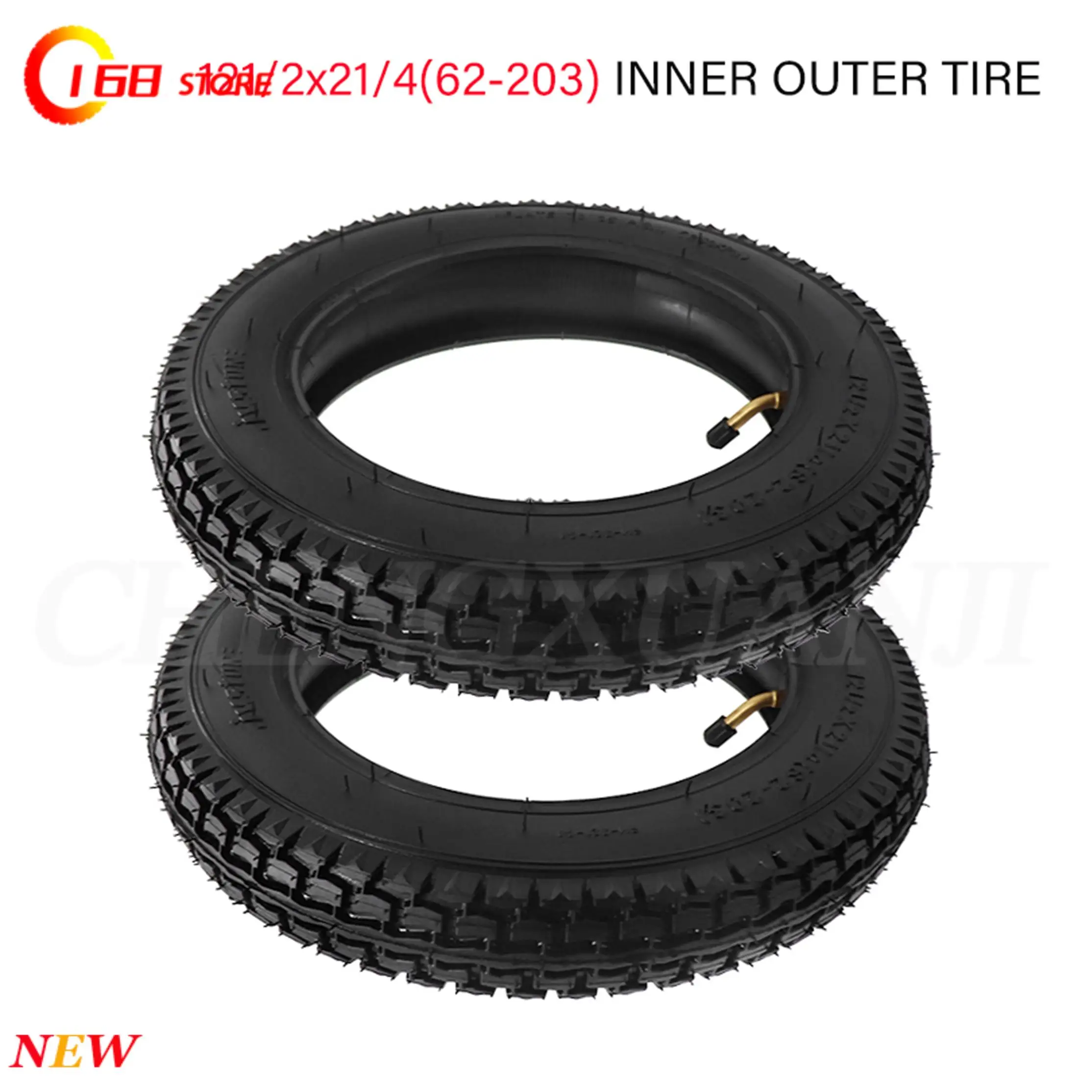 12 1/2x2 1/4 (62-203) Scooter Tires Inner and Outer Tires for E-Bike Scooters Durable and Smooth Ride, Scooter Accessories