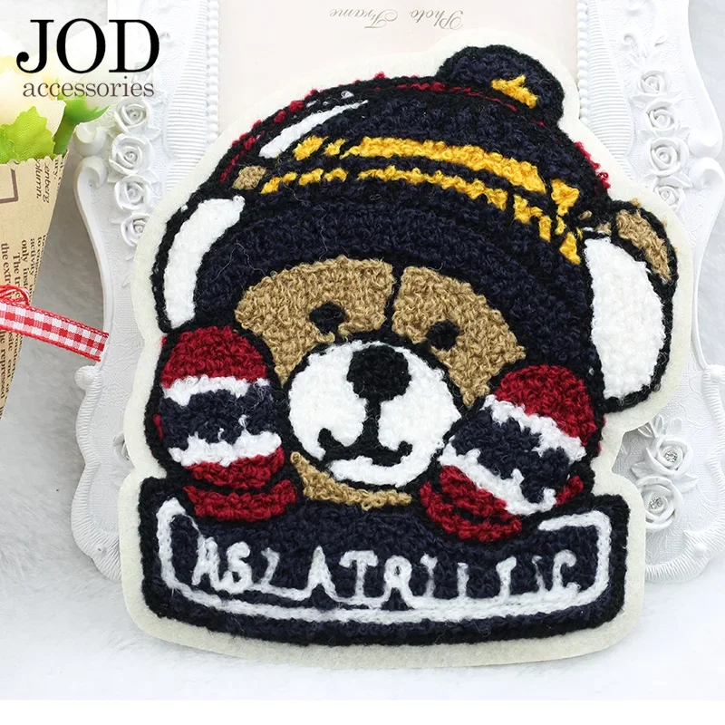 Towel Bear Plush Embroidered Bear Patch Stickers Clothing Hoodies Patches on clothes Accessories Embroidery Hand Sewing patches