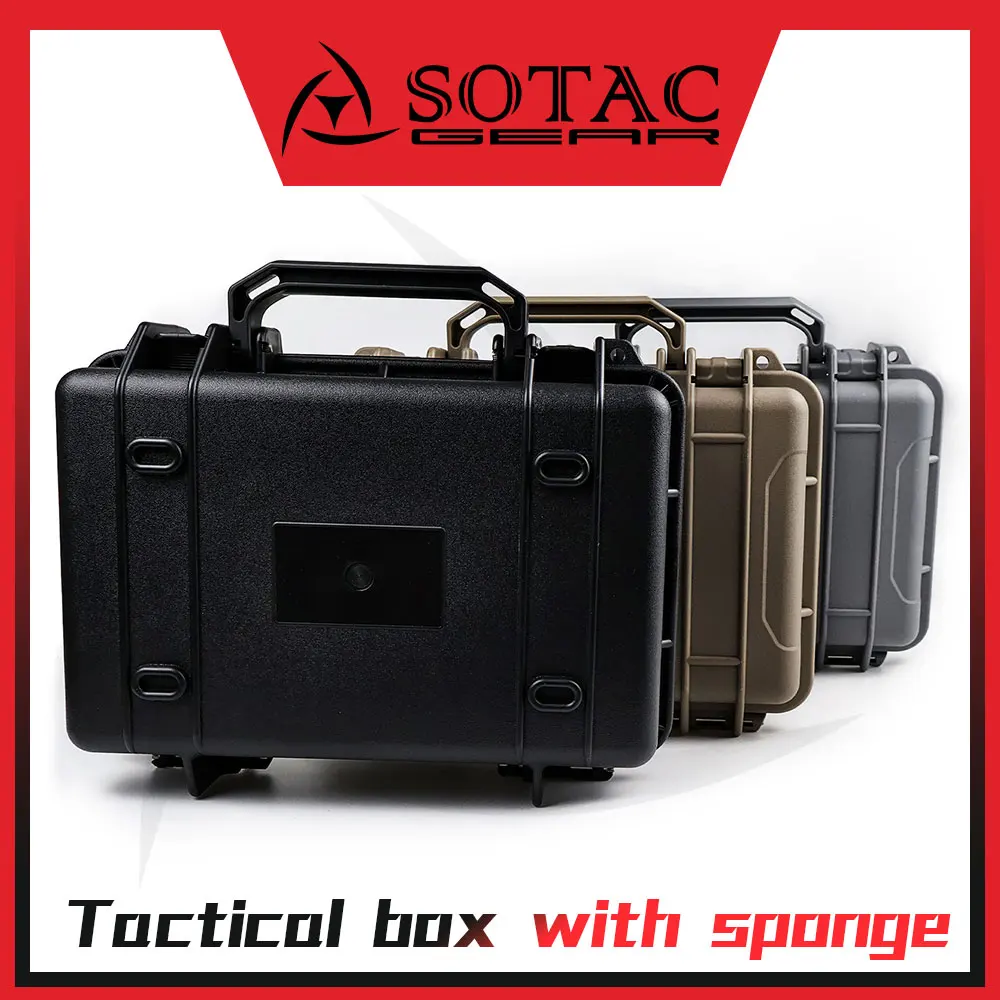 

SOTAC-GEAR Hunting Waterproof Safety Box Shockproof Instrument Rifle Airsoft Aiming Tactical Equipment Storage Case Tool Box