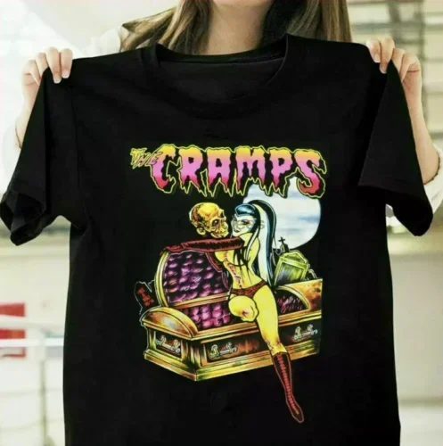 The Cramps Band Unisex T-Shirt Funny Black Cotton Vintage For Men Women