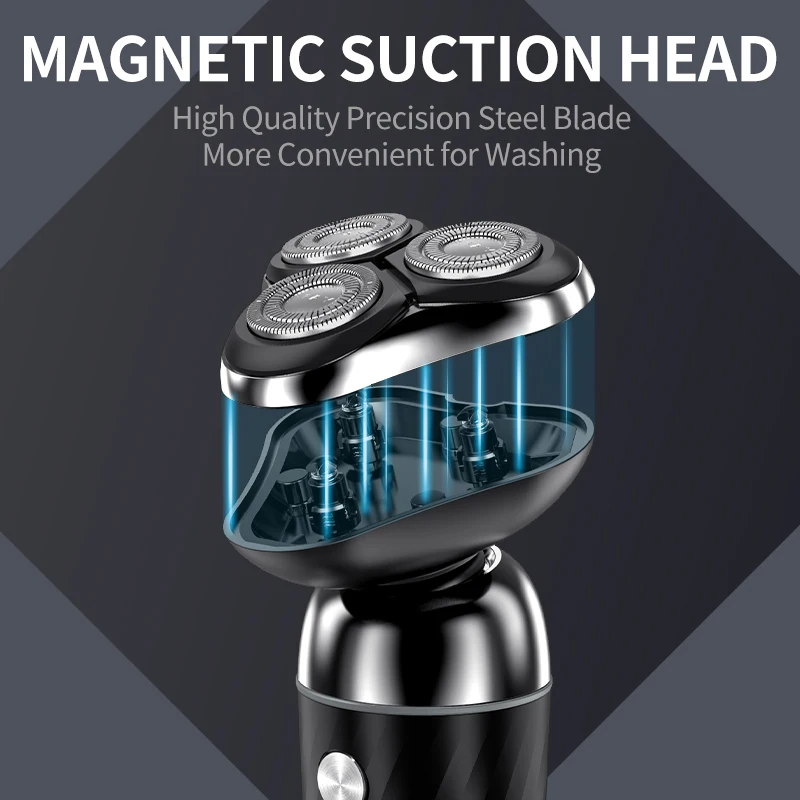 Электробритва PFAY PA568 Мужская водонепроницаемая IPX7, электрическая бритва с быстрой зарядкой от USB, машинка для бритья бороды для мужчин, триммер для волос