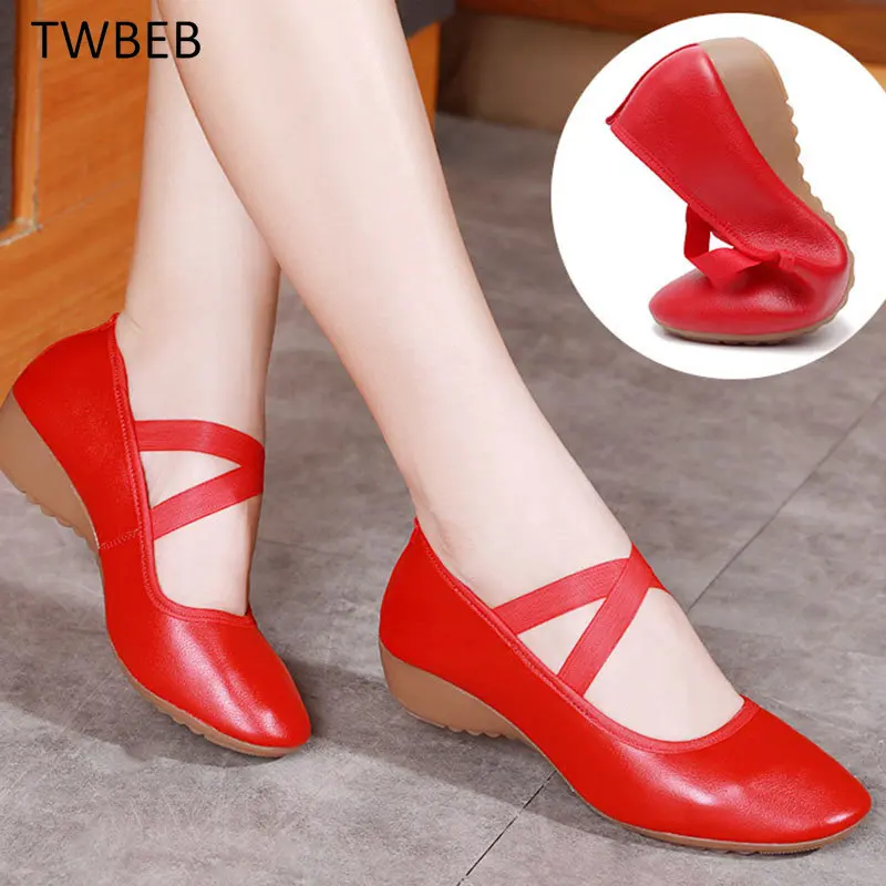 

Women Shoes for Dancing Genuine Leather Soft Soles Girls Exercise Yoga Jazz Ballet Shoes Teachers's Shoes Adult Dancing Shoes