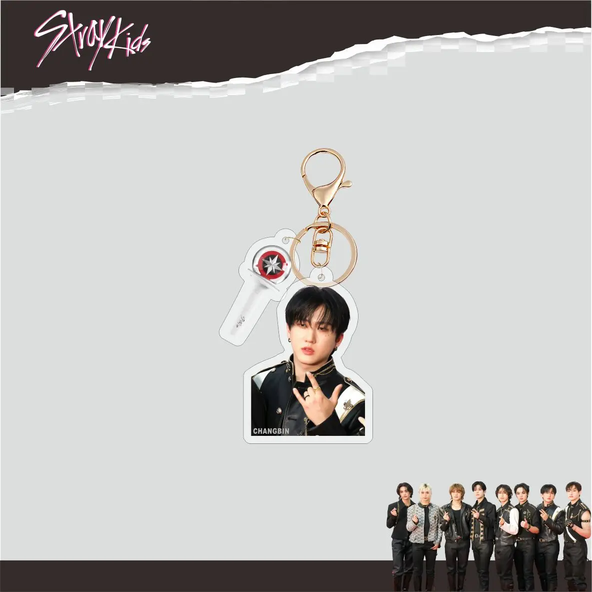 SKZOO neue Herren-Gruppenstern-Acryl-Schlüsselanhänger-Anhänger, Dekoration, niedlicher peripherer Stern-Anhänger