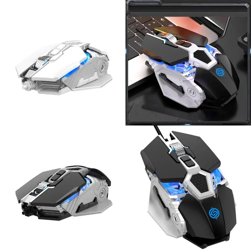 

A52B Ergonomic Gaming Mouse USB Programming 6400DPI RGB Optical Mice