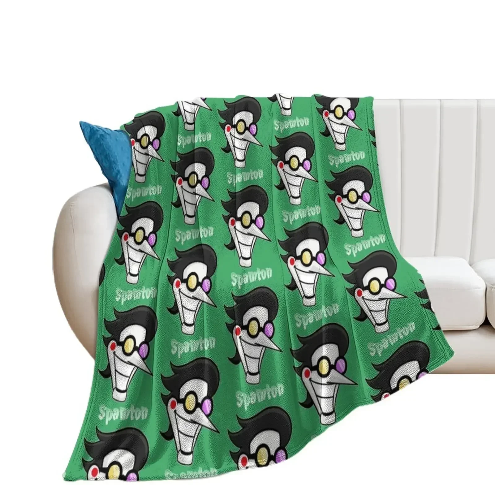 

Deltarune Spamton Throw Blanket Designers Cute Plaid Blankets