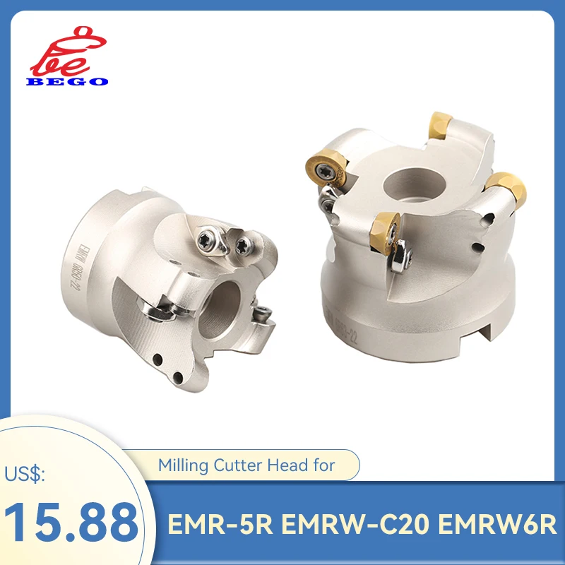 EMR 5R EMRW 6R TRS Milling Cutter Head for RPMT10T3 RPMT1204 RPMT Insert FMB Tool Holder Milling Tools for Round Insert Emr Emrw