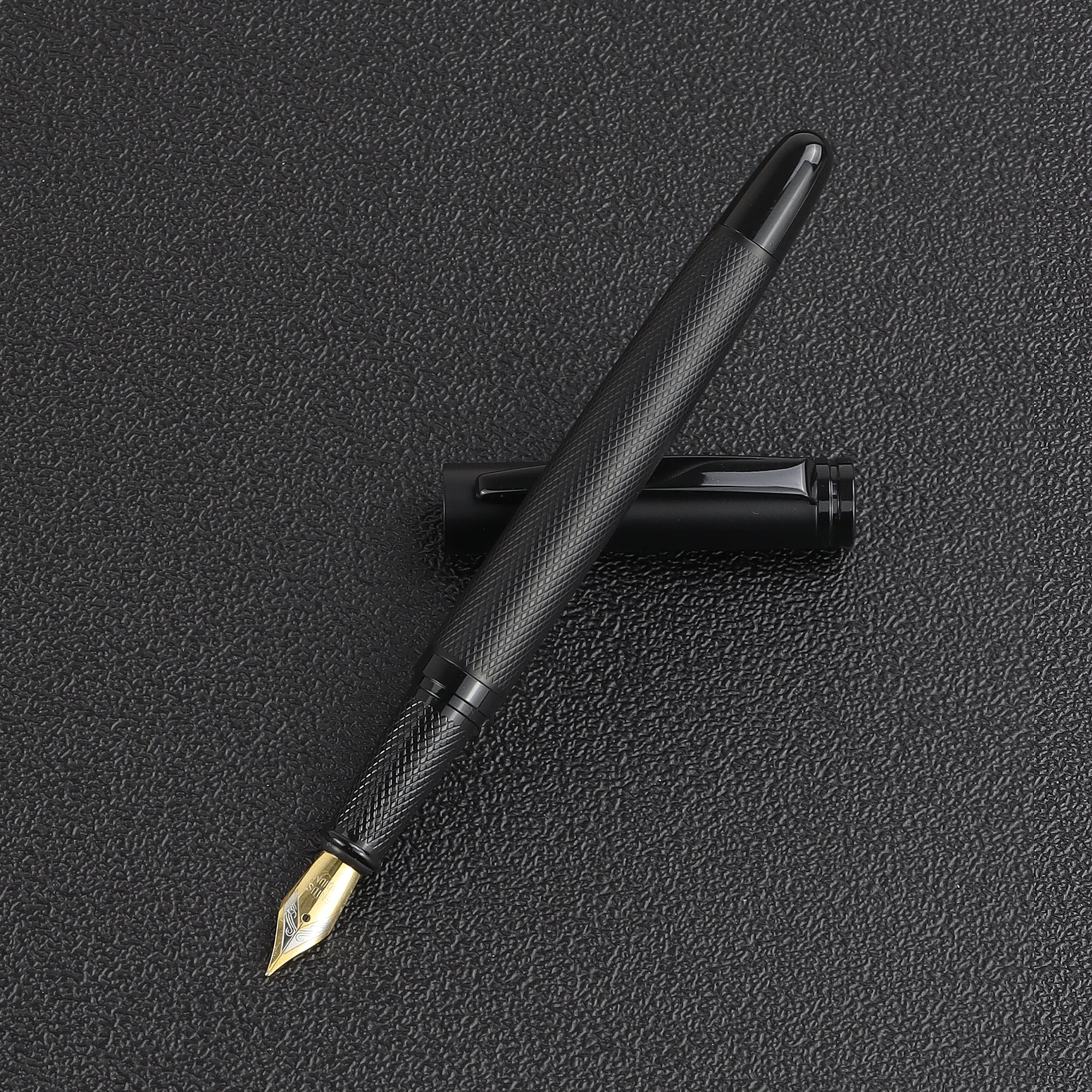 1PC with box Premium Black Steel Pen - Smooth Writing, Metal Body  High end Design and Excellent Craftsmanship,Not Included Ink
