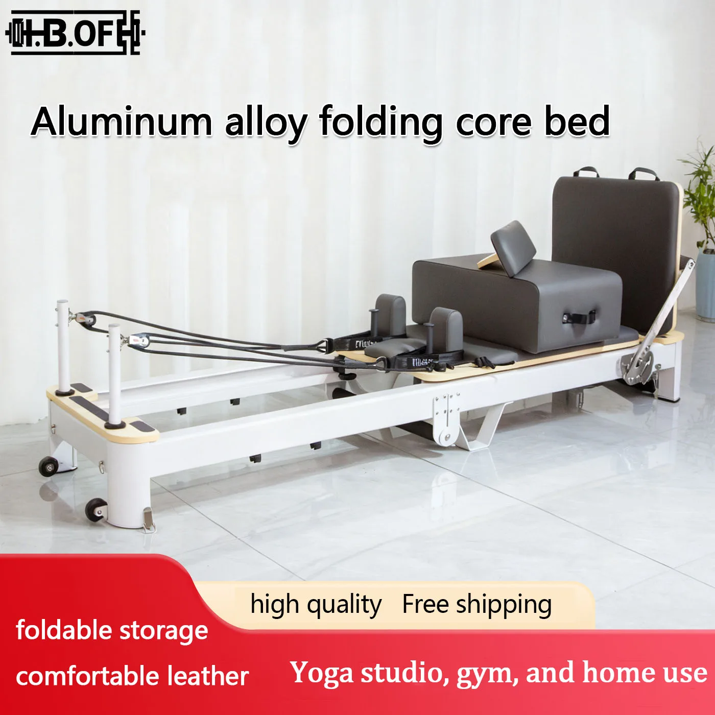 Pilates Aluminum Alloy Core Bed Foldable Yoga Gym Equipment Full Track Aluminum Alloy Core Bed