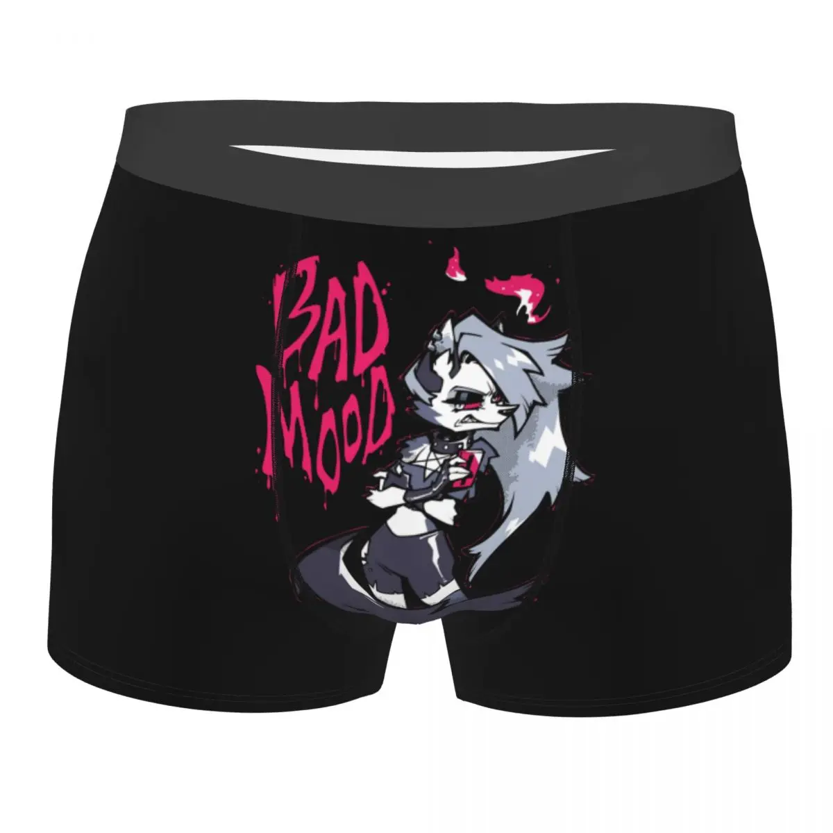 Loona Bad Mood Men\'s Underwear Helluva Boss Anime Boxer Shorts Panties Printed Breathable Underpants for Homme Plus Size