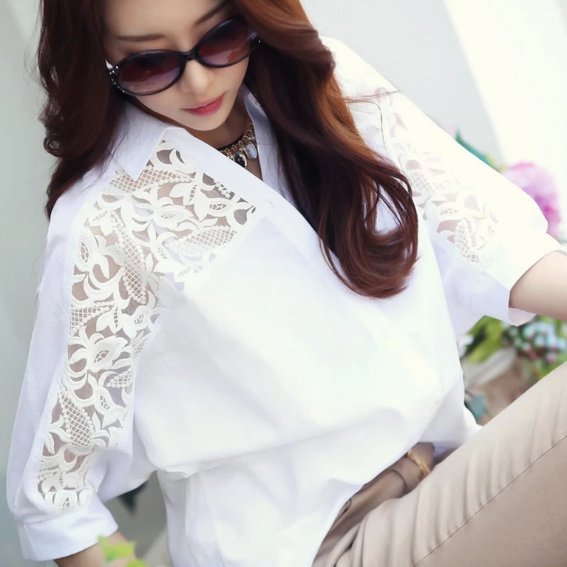Women Spring Autumn Style Blouses Shirts Lady Casual Long Sleeve Turn-down Collar Cartoon Embroidery Blusas Tops Large size chif