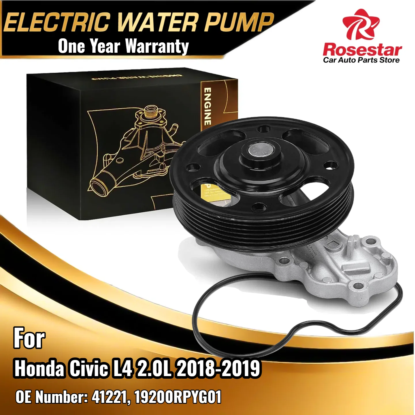 

Aluminum Engine Water Pump for Honda Civic Type R 2018 2019 L4 2.0L 19200RPYG01