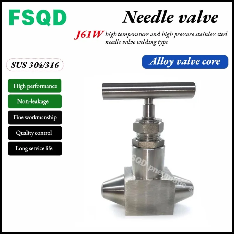 

J61W игольчатый клапан из нержавеющей стали высокой температуры и высокого давления, сварочный тип, запорный клапан, пневматический инструмент