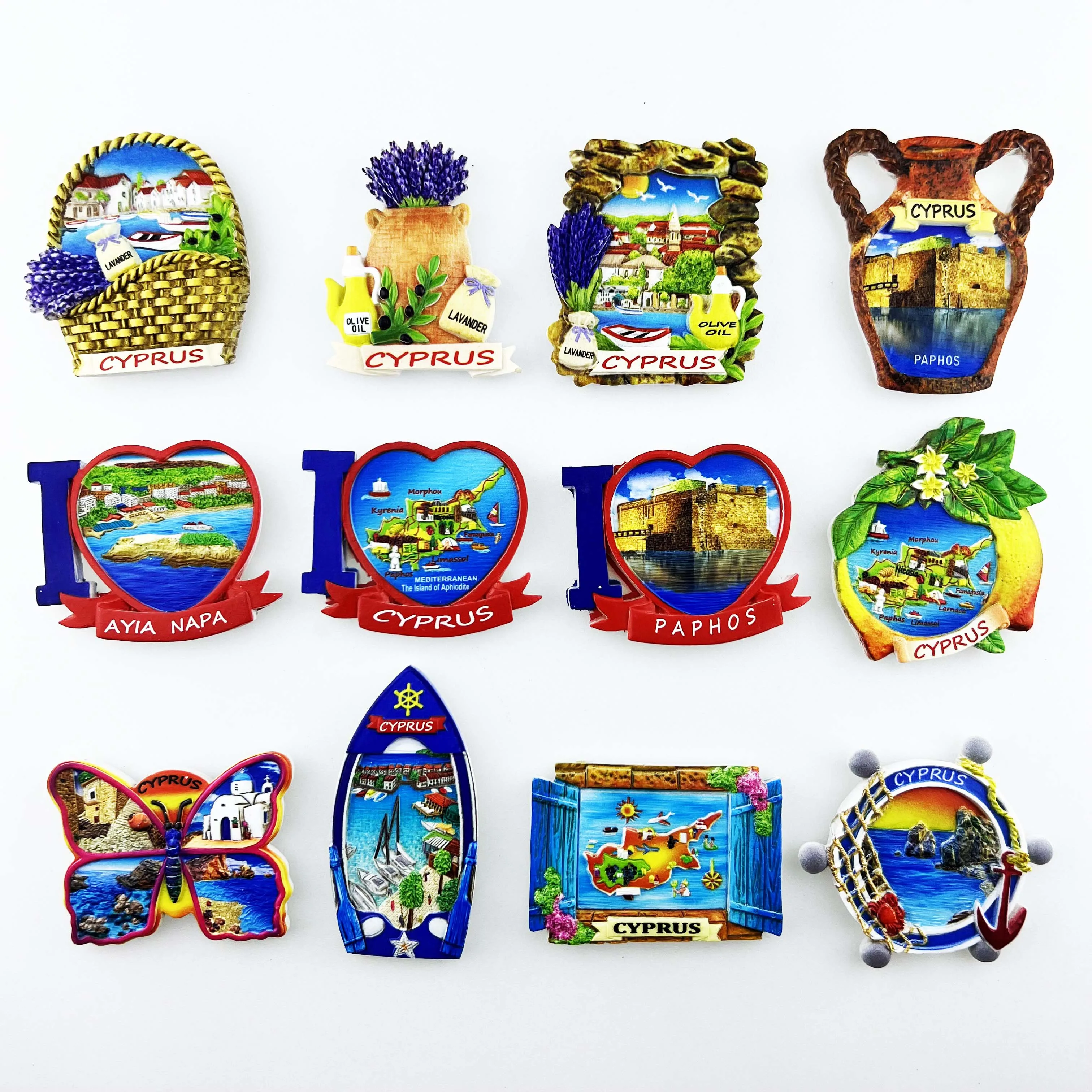 Europe Cyprus 3D Flavour Fridge Magnet Tourist Souvenirs Refrigerator Magnetic Stickers Travel collection Gift