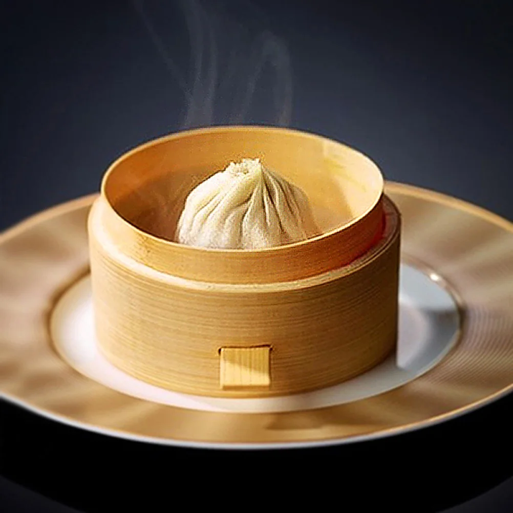 

2Pcs Bamboo Mini Steamer 9Cm Diameter Steamer Basket for Dumplings Dim Sum Buns Kitchen Cookware Food Steaming Tool