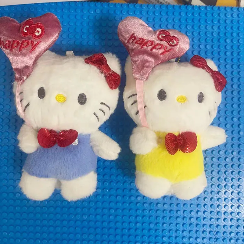 Porte-clés en peluche Sanurgente Hello Kitty, jouet de beurre d'amour de dessin animé mignon, pendentif de sacs, cadeau de décoration, nouveau