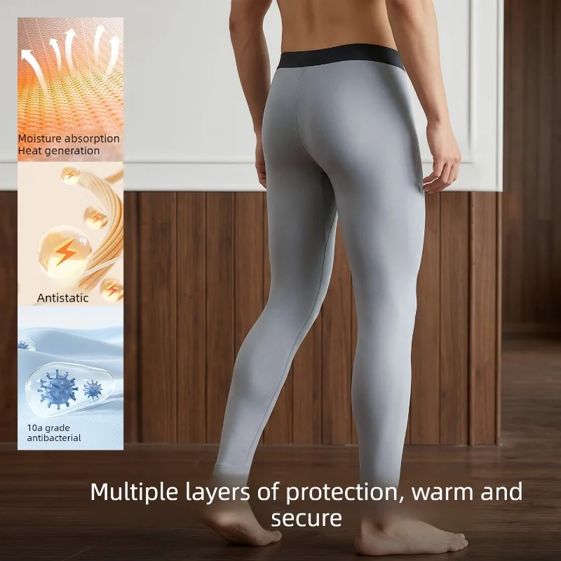 Thermal Thermal Underwear Long Trousers Pants Men Thin Warm Base Layer Trousers Autumn Winter Leggings No Need Wear Underpants Bottoms - Aliexpress Deal