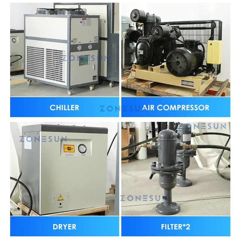 ZONESUN Plastic Bottles Making Stretch Blow Molding Machine Hollow Plastic Containers For Drinks Cosmetics Production ZS-SBMM1