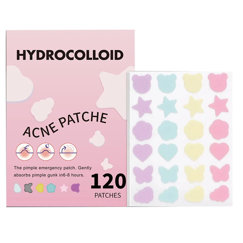 120 PCS/SET Star Butterfly Bear Pimple Patch Acne Colorful Invisible Acne Removal Skin Care Stickers Concealer Face Spot Beauty