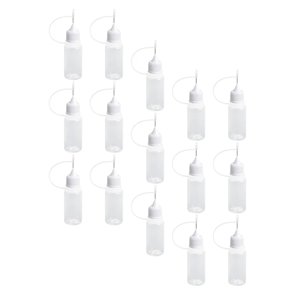 

15 Pcs Pointed Mouth Empty Bottle Needle Tip Dropper Bottles Applicator Oil Filling Transparent