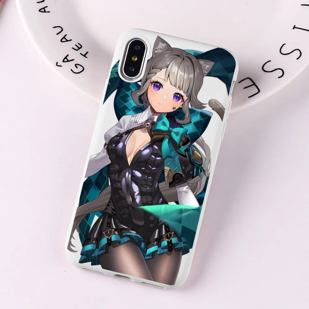 Lyney And Lynette Genshin Impact Phone Case for iPhone 14 11 12 13 Mini Pro Xs Max 8 7 6 6S Plus X XR Solid Candy Color Case