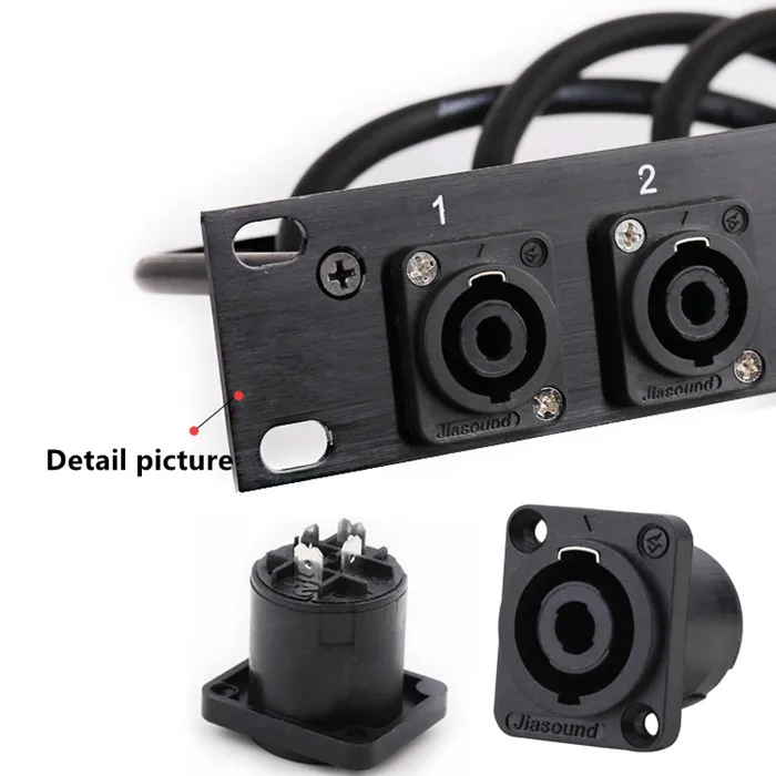 Sistema audio Performance sul palco Speakon audio a 8 canali per pannelli rack C inet