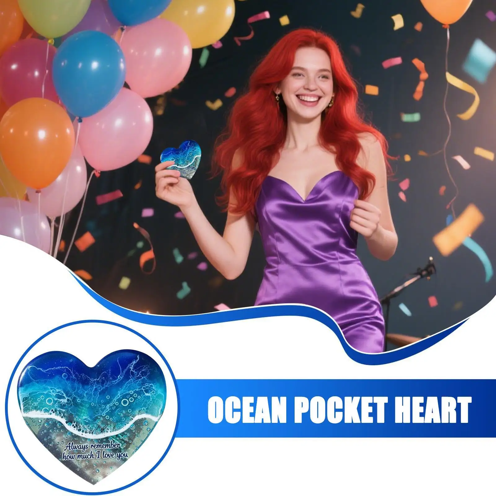 Beach Pocket Heart Sea Themed Heart Stones Home Decor For Graduation Student Teacher Women Kids Collection Meditation Workplace
