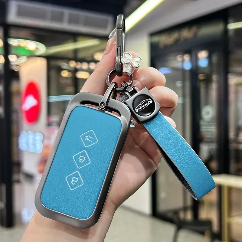 Suitable for Chevrolet Aveo trax groove captiva 2024 Wuling flip zinc alloy car key case case 3button remote key fob accessories