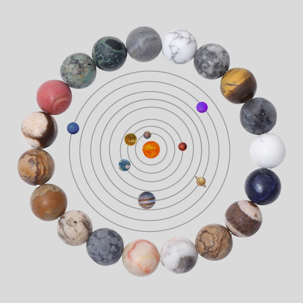Universe Galaxy Solar System Bracelet Natural Stone Matte 10mm Beads Bracelets Men Women Colorful Mystery Energy Jewelry Gifts