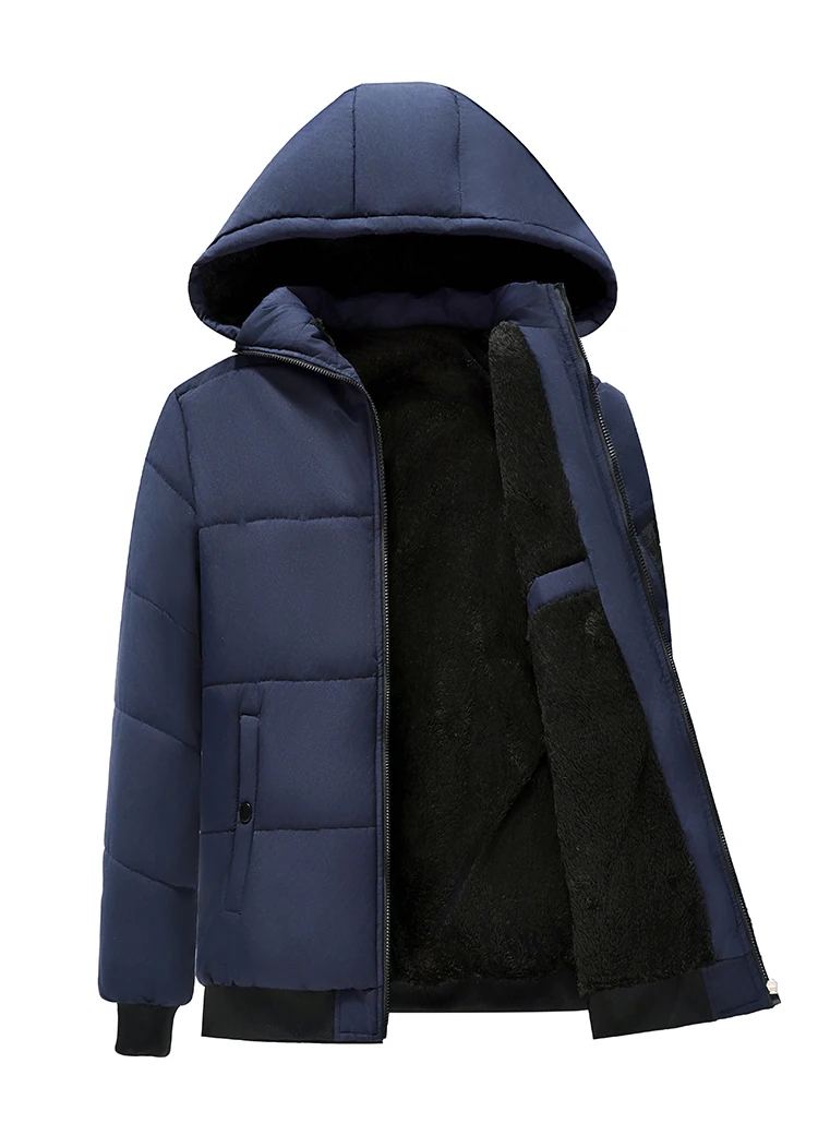 

Windproof Men's New Parkas Thickened Warm Outdoor Leisure Camping Hoodie Detachable Men's Cotton Fleece Cold Protection Jacket