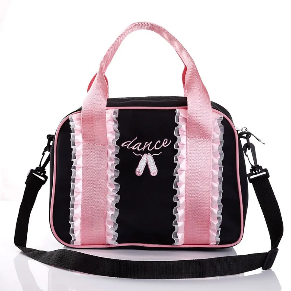Sweet Sweet Lace Ballet Shoulder Bag Canvas Waterproof Handbag Dance Shoes Embroidery Dance Bag Dance Practice