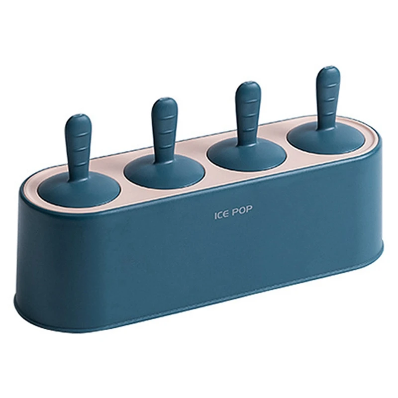 

Home Popsicle Mold Set, 4-Piece Homemade Silicone Popsicle Maker Set, Reusable Kitchen DIY Molds-FUNN